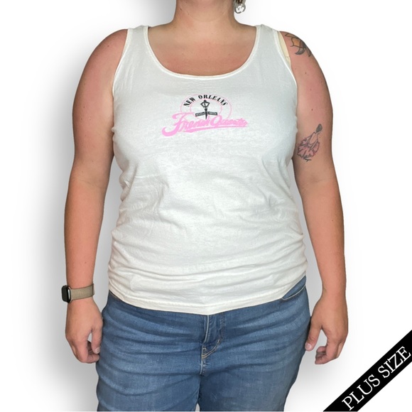 New Orleans French Quarter Vacation Oversized Souvenir Tank Top Large - Picture 3 of 5